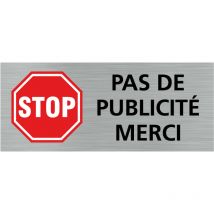 Plaque pour boîtes aux lettres . stop pas de publicité merci (WUV0005)
