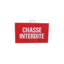 NOVAP - Plaque 330x200mm CHASSE INTERDITE sur carte