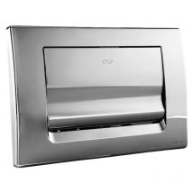 Regiplast - Plaque de commande murale simple volume réservoir wc encastré, chromé brilliant