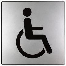 Novap - Plaque de porte Toilettes avec logo handicapé - Gamme Iso 7001 200x200mm - 4380049