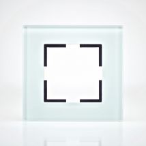 Plaque de finition verre vert 1 poste 84x87x10mm