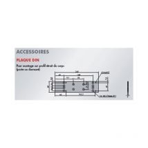 Piastra di supporto din GR400 argento Groom GR409001