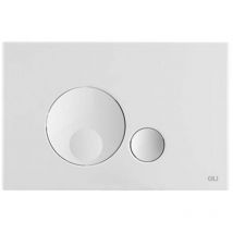 Plaque de commande Globe double débit chromée en abs - Regiplast