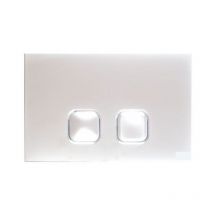 Plaque de commande 'plain' double débit chromée en abs - Regiplast