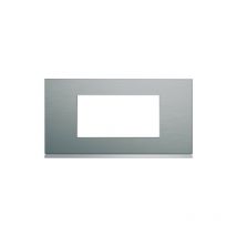 Plaque gallery 4 modules entraxe 71mm matiere bright inox (WXP4204)