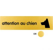 Novap - Plaque de porte Attention au chien - Classique or 170x45mm - 4490168