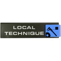 Novap - Plaque de porte Local technique - Europe design 175x45mm - 4260846