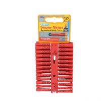 Plasplugs - srp 502 Solid Wall Super Grips Fixings Red (100) PLASRP502