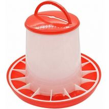 Dewdat - Plastic Chicken Feeder/Drinker,Lid Handle Poultry Chick Chicken Waterer with Hanging Feeder,Removable Chicken Coop Large Capacity