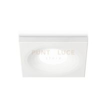 Poxipol - Gfa181- Faretto Da Incasso Quadrato 9,4x9,4cm 1 Luce Attacco Gu10 Bianco Alluminio Ip20