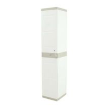 Armoire Haute Vestiaire 35cm – 1 Porte Avec Penderie – 2 Étagères – Pour Espaces Confinés – Matériaux Résistants – Plastiken