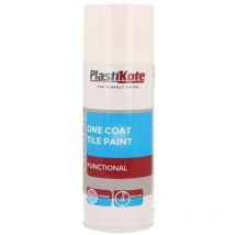 Plastikote - 440.0071026.076 Trade One Coat Spray Tile Paint Gloss White 400ml PKT71026