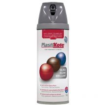 Plastikote - Twist & Spray Gloss Medium Grey 400ml