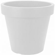 Spetebo - Plastique bac à fleurs m moyen - 38 cm/blanc - bac à fleurs rond pour l'extérieur et l'intérieur