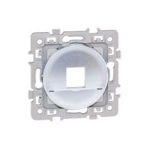 Plastron RJ45 format keystone - square Couleur Silver