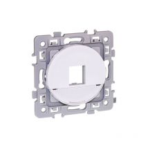 Plastron RJ45 format keystone - square Blanc