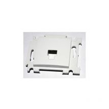 Plastron simple blanc à équiper pour prise RJ45 CAT5E ou CAT6 (noyau non incl) fixation griffes Alternative Elec AE52011A
