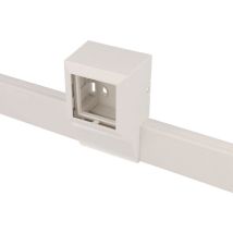 Plastron vide – 40 x 20 mm – Blanc – Moulure, goulotte et plastron électrique