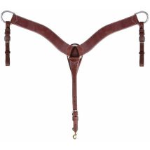 Plastron Western En Cuir Doublé Avec Surpiqûres Contrastées Et Boucles En Acier Inoxydable