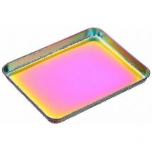 Plat à pâtisserie rectangulaire en acier inoxydable Plateau de rangement Symphony