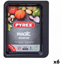 pyrex magic plat à four rectangulaire 26 x 18 cm métal 6 pcs.