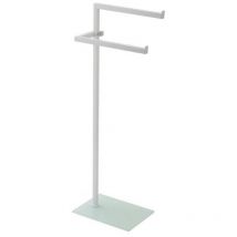 Feridras - Porte-serviettes en acier blanc et verre 810010 blanc