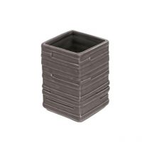 Gobelet Brosse à Dents en Céramique Gris Mod.Brik