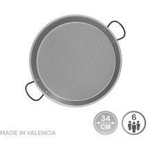Poêle à paella en acier puli ø34cm (6 personnes). vaello