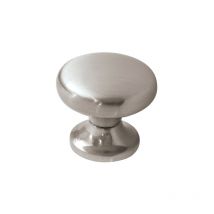 Bouton 34 mm Effet Inox (atenea) - Bouton rond plat atenea
