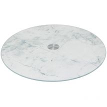 Plat tournant effet marbre blanc - 5five