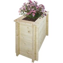 Plate-bande surélevée en bois - 78x38xH57 cm – Jardinières en bois pour fleurs, herbes aromatiques, légumes- bois massif pin/épicéa 28 mm Timbela M612