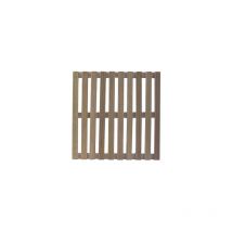 Dianhydro - Plate-forme de receveur de douche carre'e en bois de pin naturel massif 57 x 57 x 3 cm avec pieds d'appui antide'rapants pour jardin