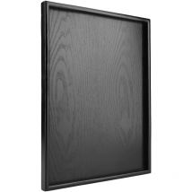 Plateau à manger rectangulaire en bois massif thé café Casual Food 40x30cm
