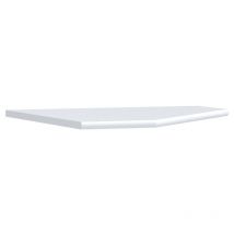 Meubletmoi - Plateau angle 90° pour liaison bureaux décor blanc - maria