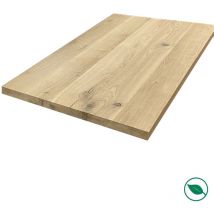 Plateau chêne massif pleines lames 1600 x 800 x 25 mm fsc mixte