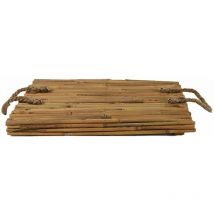 Plateau déco tiges de Bambou naturel 35 cm