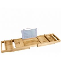 Plateau de baignoire extensible et modulable en bambou Vivezen