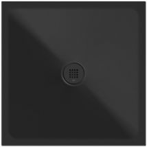 GSI - Plateau de douche en céramique 80x80x2cm, noir mat
