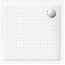 GSI - Plateau de douche en céramique 90x90x4,5cm, blanc ExtraGlaze