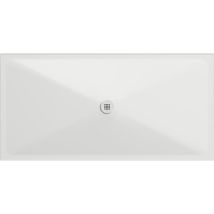 Plateau de douche en céramique rectangulaire 200x100x2cm, blanc mat