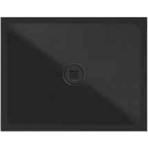 GSI - Plateau de douche en céramique rectangulaire 90x70x2cm, noir mat