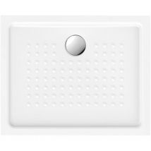 Gsi - Plateau De Douche En Céramique Rectangulaire 90x72x4,5cm, Blanc Extraglaze