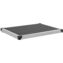 Receveur de douche extérieur wpc Inox 80x62 cm Gris