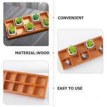Plateau de jardinière en bois pour plantes succulentes Plateau de pot de fleurs à compartiments Plateau à bibelots en bois Plateau en bois