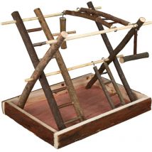 Plateau de jeux en bois, pour canaris et perruches. Animallparadise
