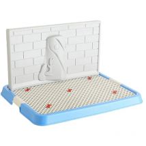 Plateau De Pot D'Intérieur Pour Chiot De Chien De Compagnie Avec Mur De Simulation De Protection De Poteau De Pipi, Toilette De Chien De Coussin De