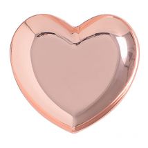 Feiyue - Plateau de rangement en acier inoxydable pour bijoux en forme de cœur, plateau de rangement pour bijoux, cadeau de Saint-Valentin pour