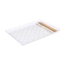 Plateau de Service Mélaminé 'Scandi' 30cm Blanc
