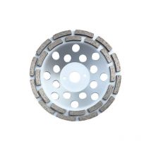 Plateau de Surfaçage Diamanté Double Pistes avec 24 Segments - 180 mm - Alésage 22,23 mm - Hauteur Segments 4,8/5 mm - Compatible Meuleuse - Pour