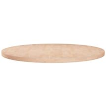 Bonnevie - Plateau De Table Plan de travail - rond Ø60x2,5 cm Bois de chêne massif non traité BV302556